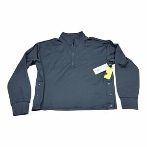 Women's Black Quarter-Zip Sweatshirt